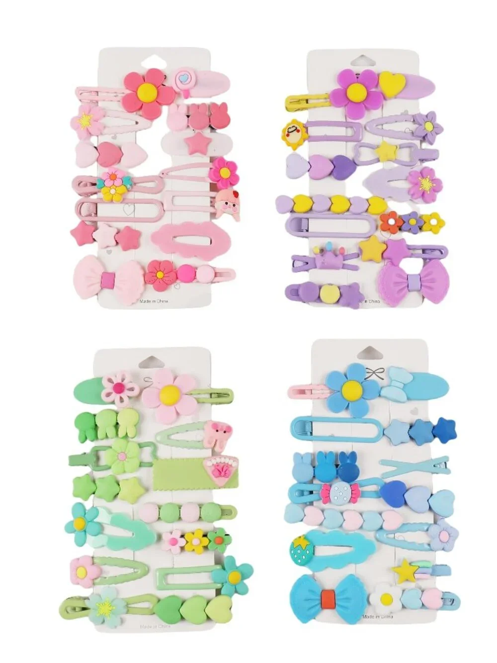 56PCS Girl Hair Clips Cute Hair Accessories for Kids Candy Color Hair Accessory
